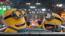 Two minions in the Minions and Monsters movie
