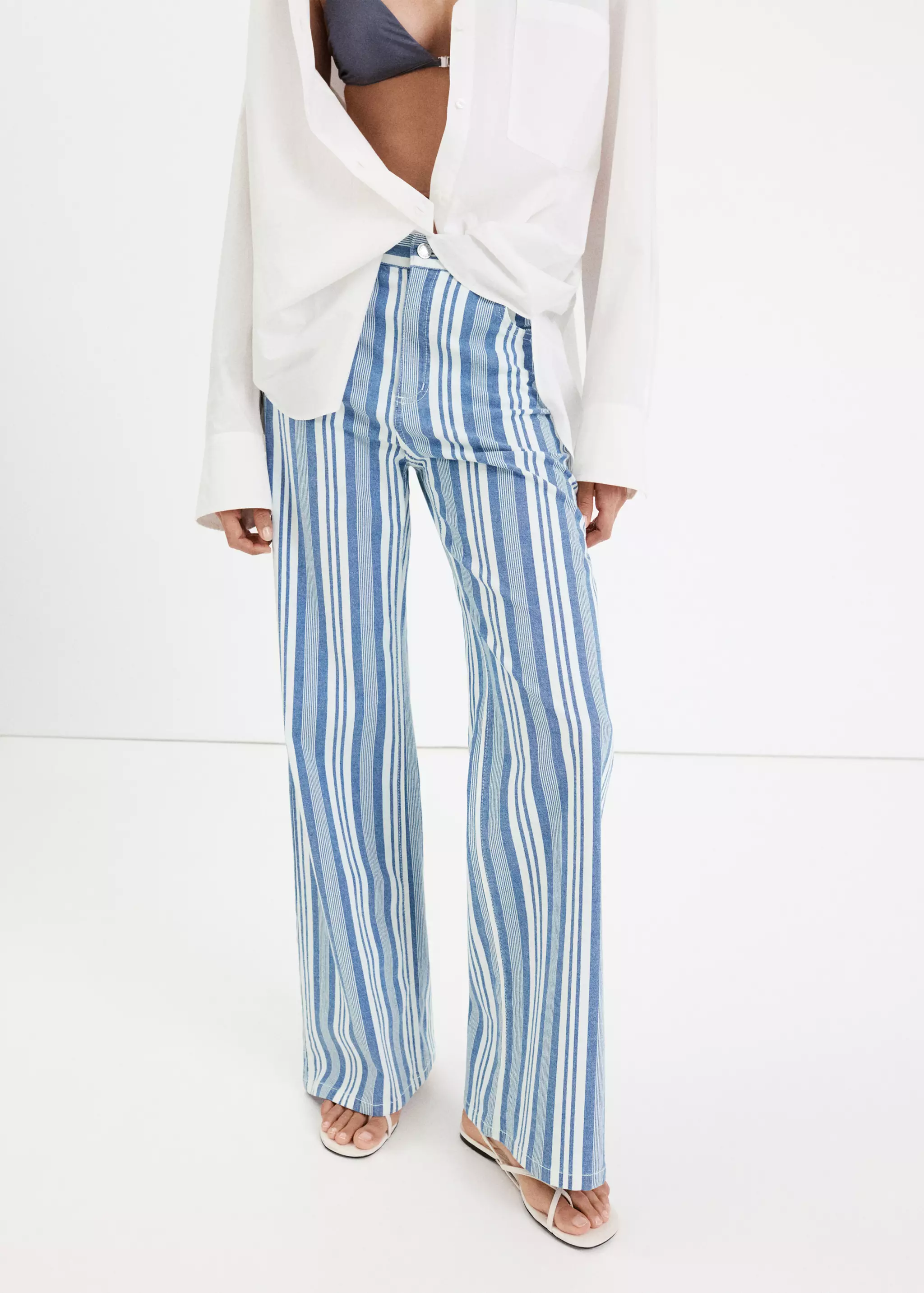 Straight Striped Jeans - Women | Mango Usa