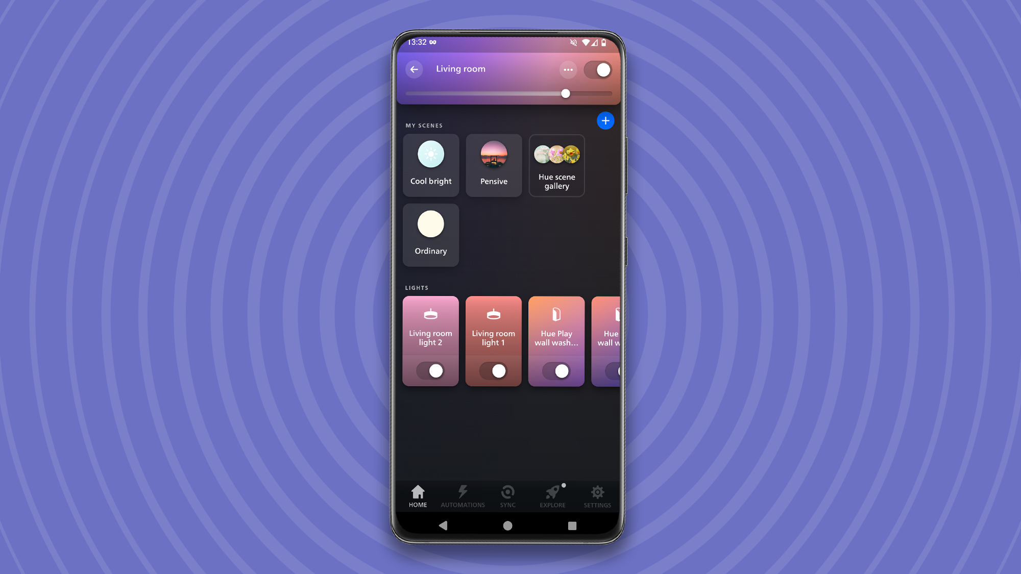 Setting up Philips Hue Play Wall Washer lights using Philips Hue app on Android phone