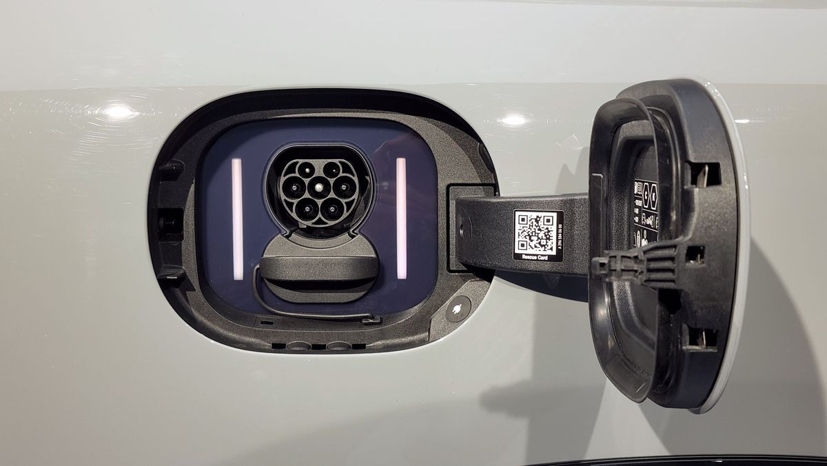 Open charging port on EQS SUV
