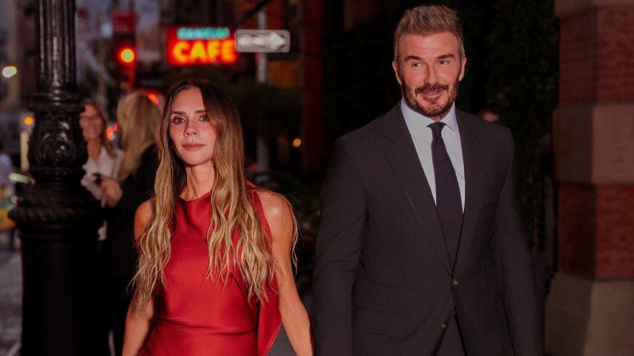 Victoria Beckham’s Plum Heels Made Her Red Dress Even Chicer Victoria Beckham’s Plum Heels Made Her Red Dress Even Chicer