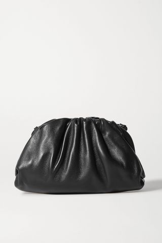 The Pouch Small Gathered Leather Clutch