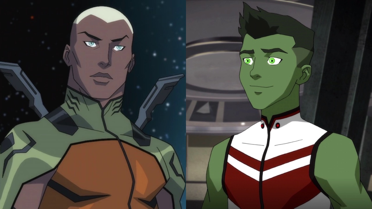 Young Justice's versions of Kaldur and Beast Boy