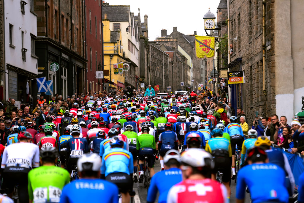 The elite men's road race at the UCI Cycling World Championships in Glasgow in 2023