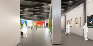 Interior plan of new Dyson gallery in South Gloucestershire which will house works by David Hockney, Andy Warhol, Roy Lichtenstein and Pablo Picasso