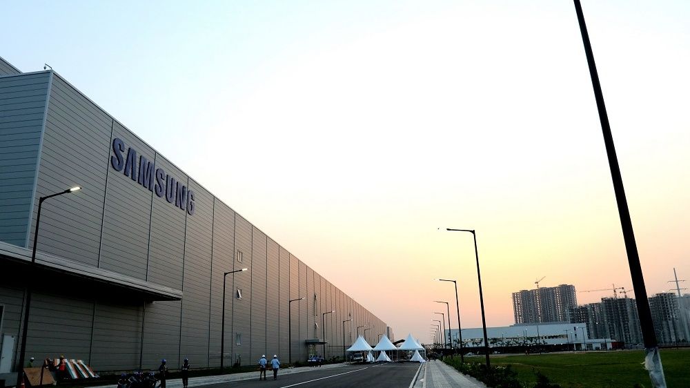 Samsung smartphone factory in Noida, India