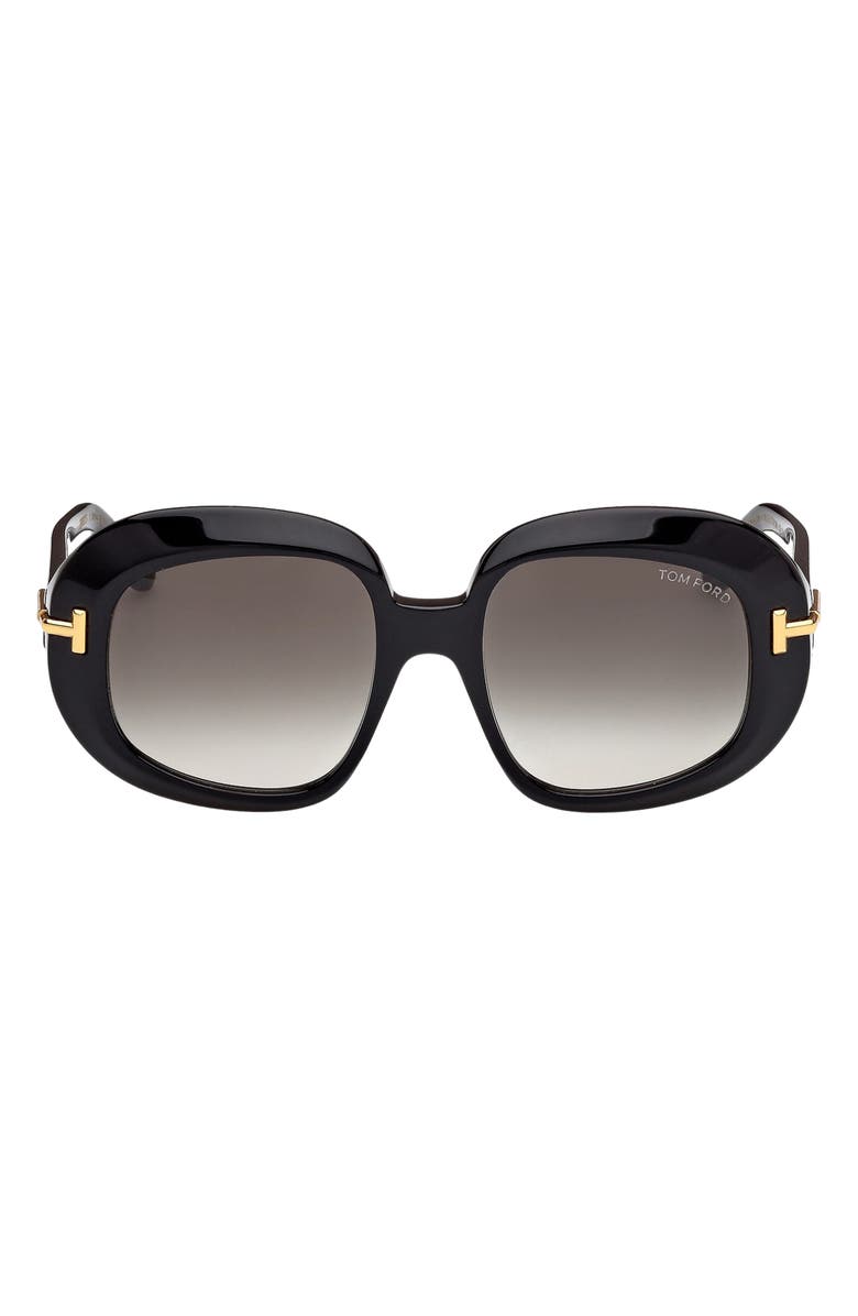 Icon 53mm Gradient Round Sunglasses