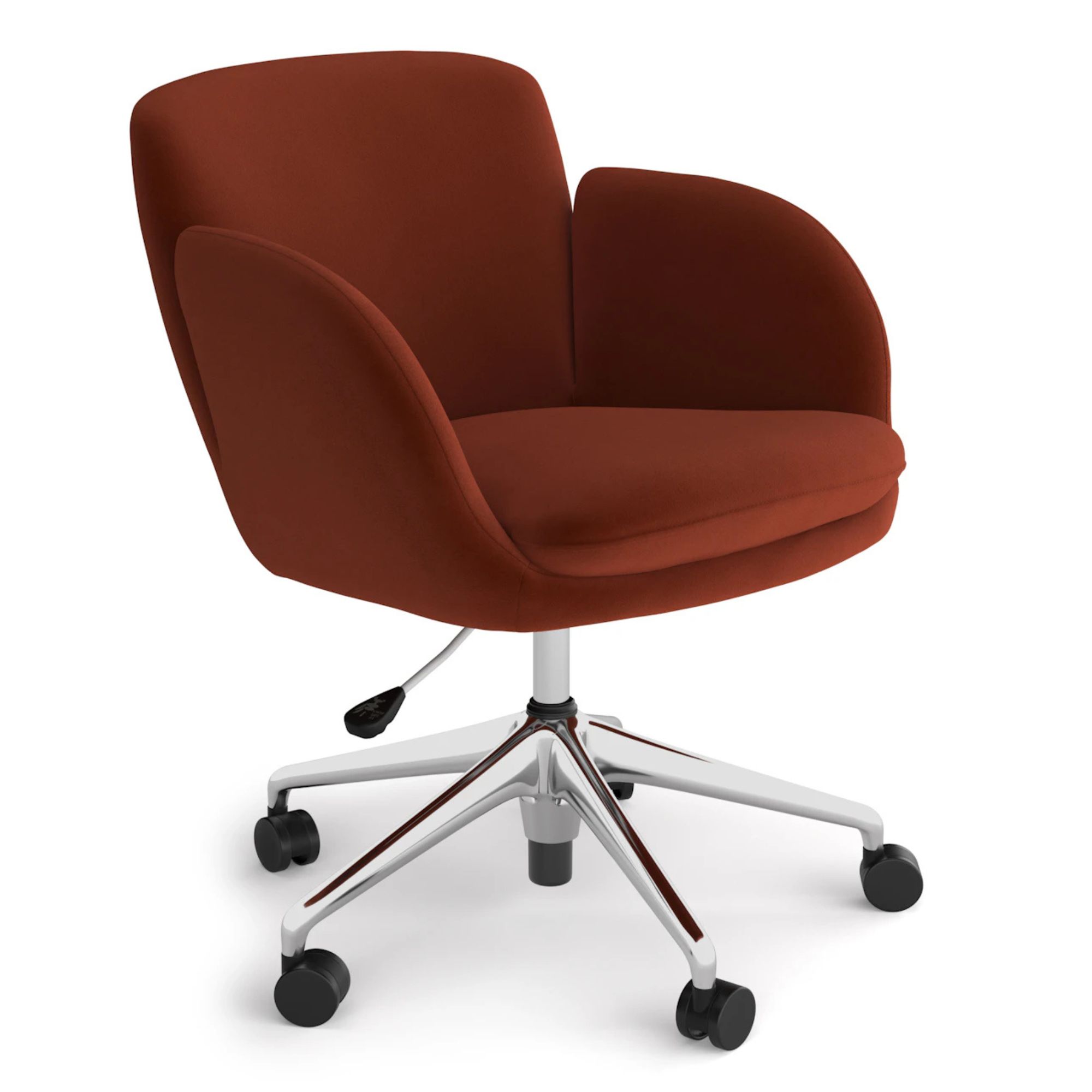 Bea Velvet Office Chair - Hale Rust