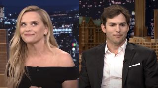 Reese Witherspoon and Ashton Kutcher on the Tonight Show