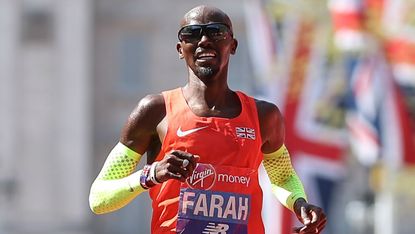 Mo Farah finished third in the elite men’s race at the 2018 London Marathon
