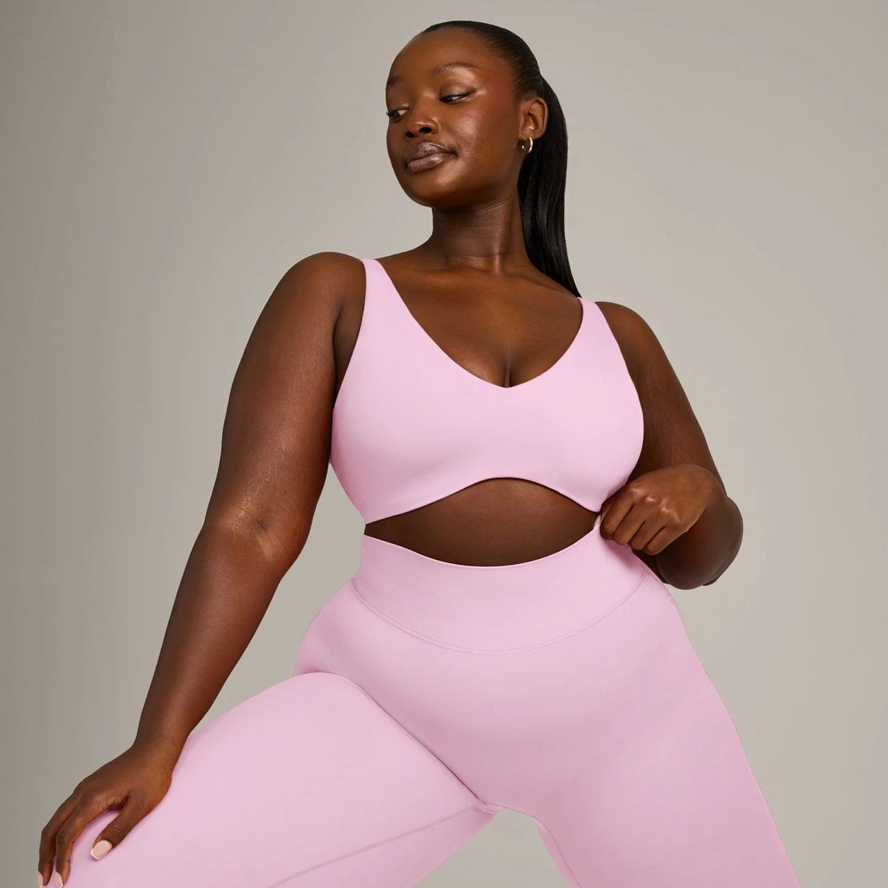 model wearing Oner Active pink set