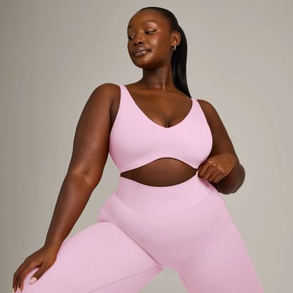 model wearing Oner Active pink set