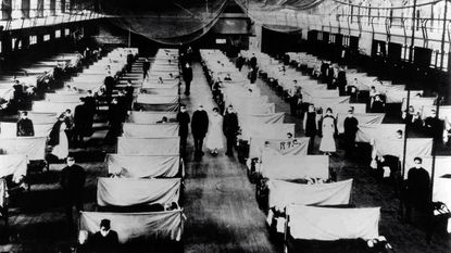 During the 1918 influenza pandemic, warehouses were converted to keep infected people quarantined.