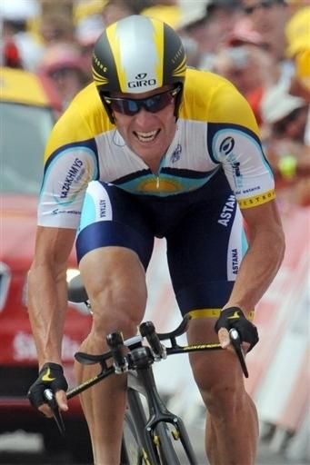 Lance Armstrong (Astana) in Saturday's stage of the ttt.