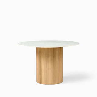 round dining table with pedestal base