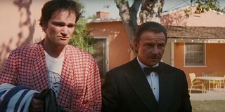 Quentin Tarantino and Harvey Keitel in Pulp Fiction