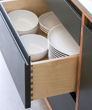 kitchen drawer with plates