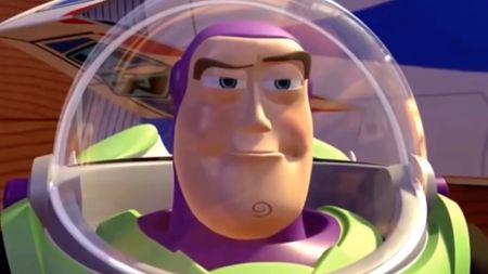 Buzz Lightyear looking upset