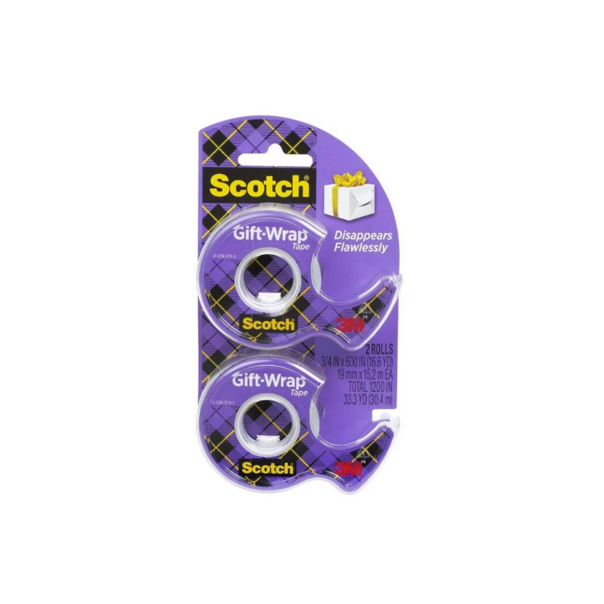 Scotch Gift Wrap Tape with Dispensers 2pk