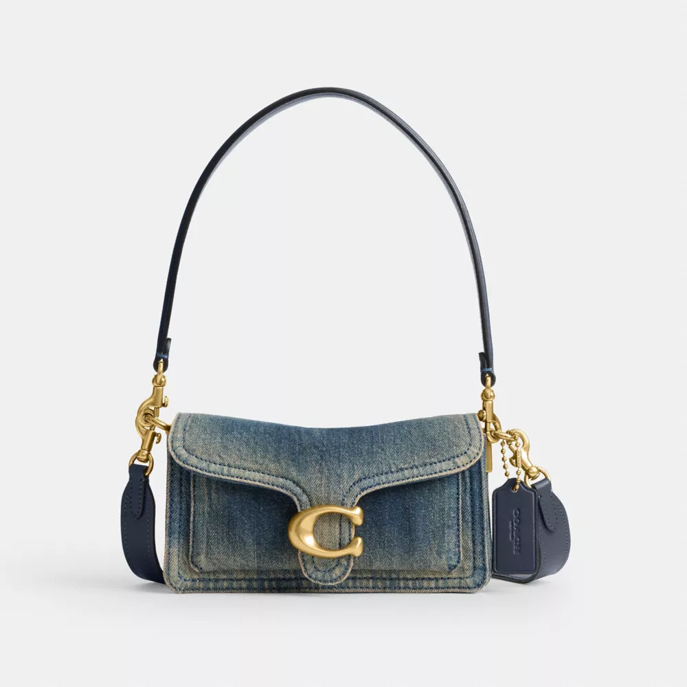 Tabby Shoulder Bag 20 in Regenerative Cotton Denim