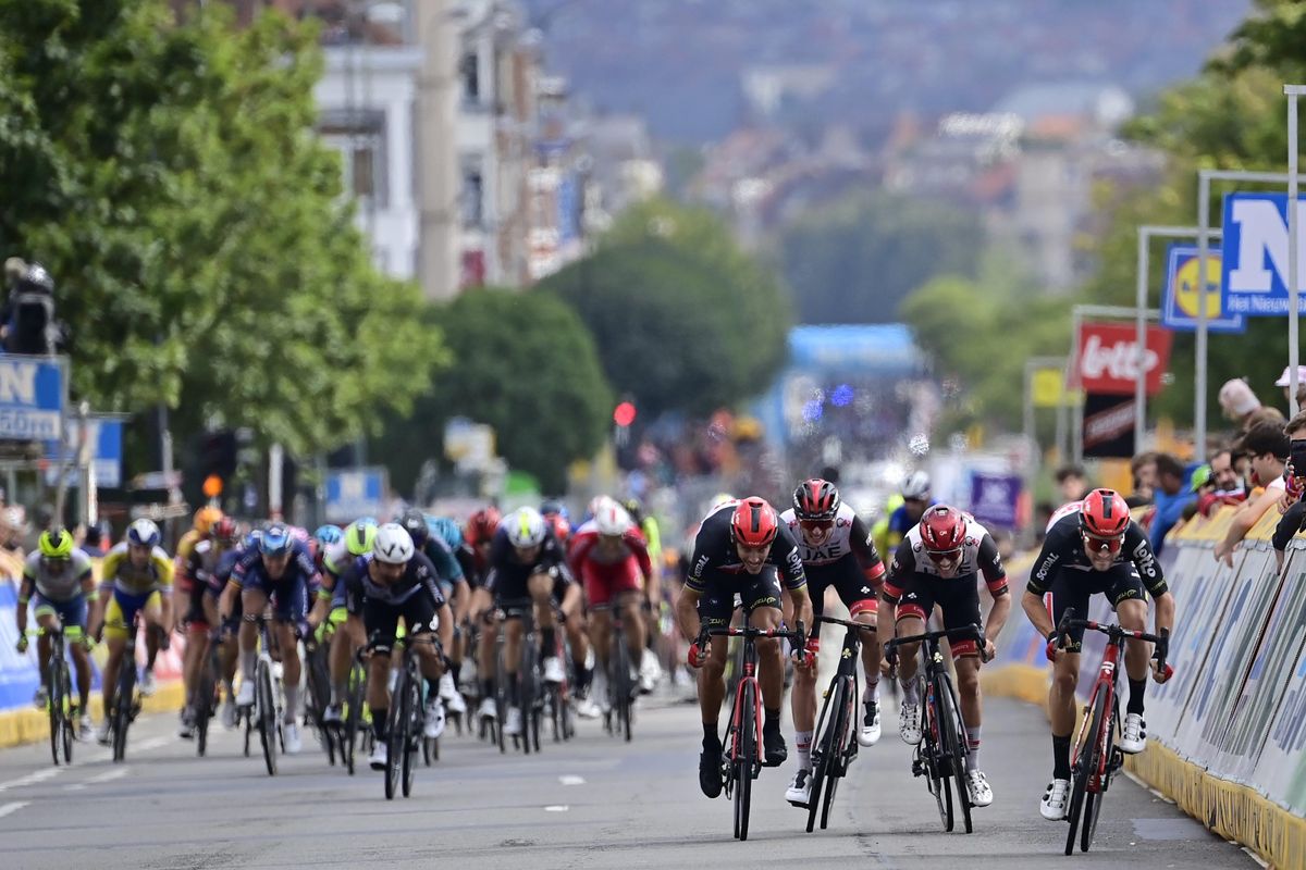Brussels Cycling Classic 2021 101st Edition BrusselsBrussels2053 km 28082021 Aime De Gendt BEL Intermarche Wanty Gobert Materiaux Tosh Van Der Sande BEL Lotto Soudal photo Peter De VoechtPNBettiniPhoto2021