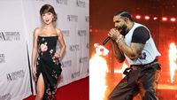 Taylor Swift and Drake side by side