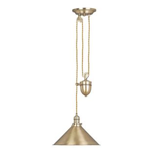 brass rise and fall pendant light