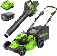 Greenworks 80V 21” Cordless Electric Lawn Mower + Leaf Blower