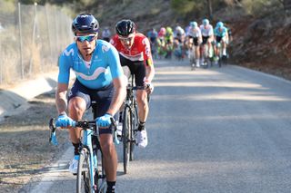 Mikel Landa (Movistar) attacks and Tim Wellens (Lotto Soudal) chases during stage 2 at Ruta del Sol