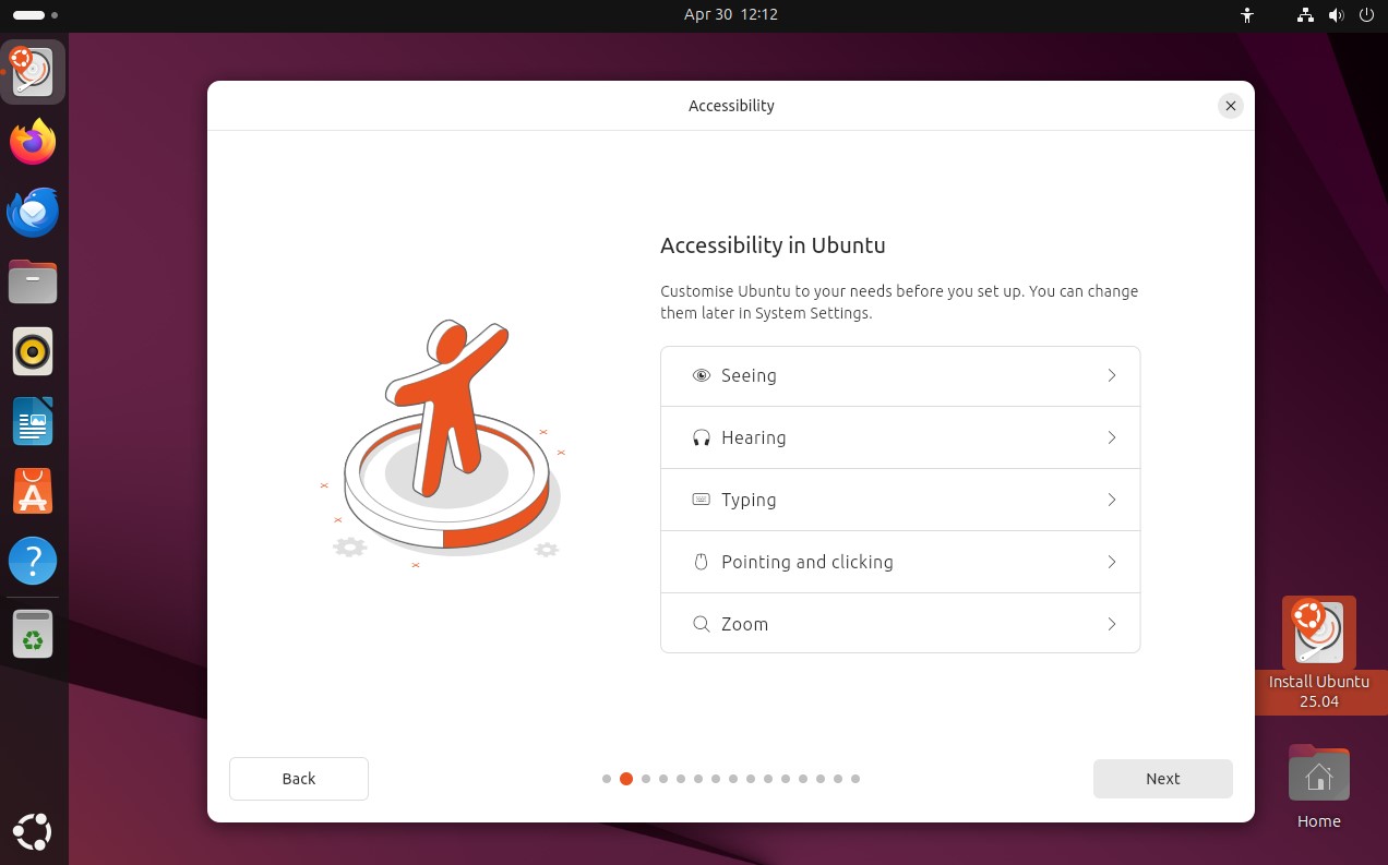 Ubuntu install screenshot