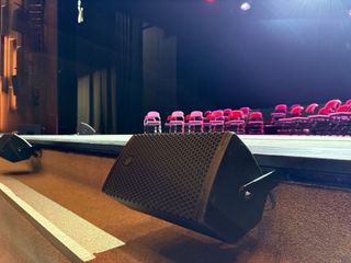 A view of the stage at The Lyric Theatre in the U.K.