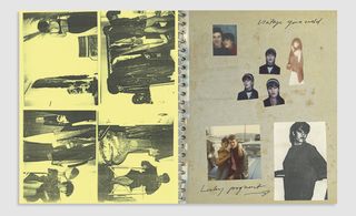 Emin's photo album is at times styled as a facsimile wire-bound album, and presents artist's family