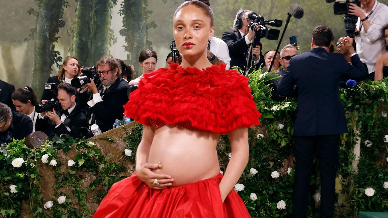 Aboah revealed a pregnancy bump at last night&#039;s Met Gala 2024