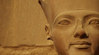 Here, one of the many statues within the Karnak Temple complex, Luxor, Egypt.