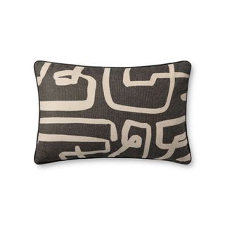 beige tonal abstract throw pillow