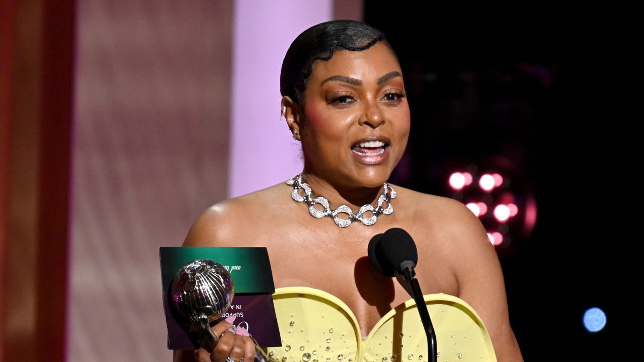 Taraji P. Henson on stage at the 2024 NAACP Awards