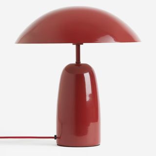 Dark Red Metal Table Lamp