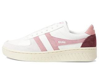 Gola Women's Grandslam Trident Sneaker, White/Dusty Rose/Coral Pink, 5