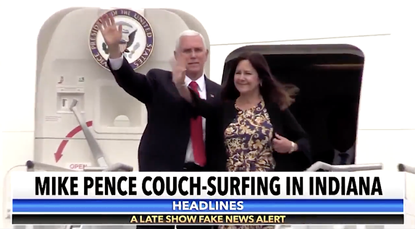 Mike Pence goes couch-surfing