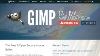 GIMP website screenshot