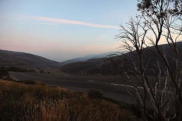 Sunrise at the start of Stage 2, Falls Creek Alpine Resort.