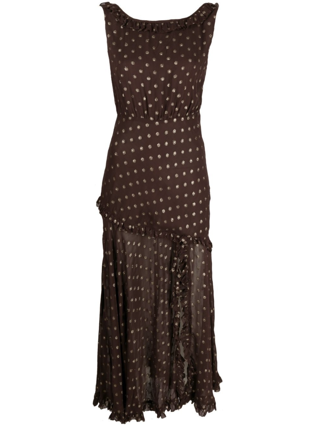 rixo brown polka dot dress