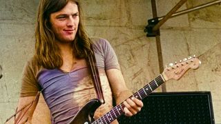 David Gilmour performing with Pink Floyd at the Hyde Park Free Concert, London, July 18, 1970.