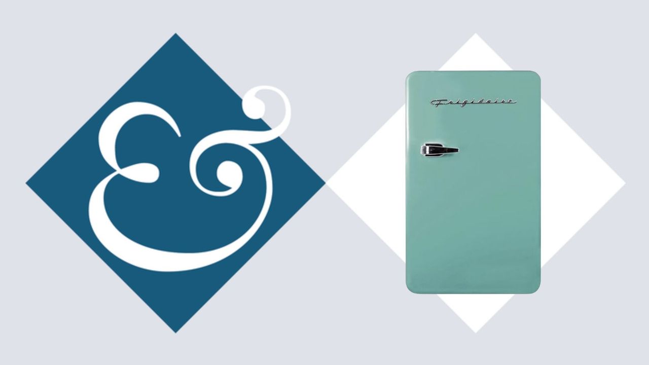 Duck egg blue mini fridge cutout