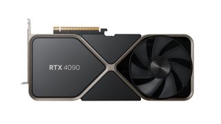An Nvidia RTX 4090 graphics card against a white background.