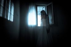Horror scene of scary woman's ghost.