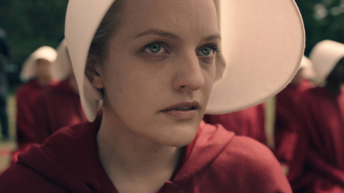 Elisabeth Moss in The Handmaid&#039;s Tale.