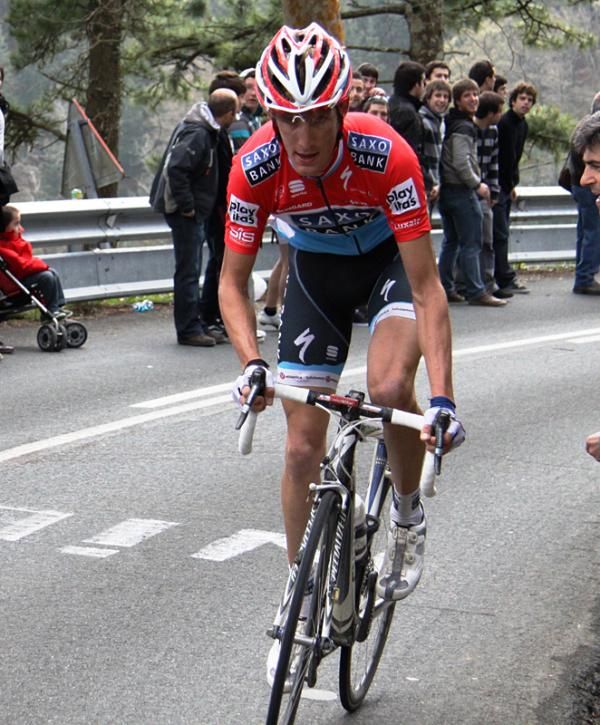 Andy Schleck (Saxo Bank) on a climb