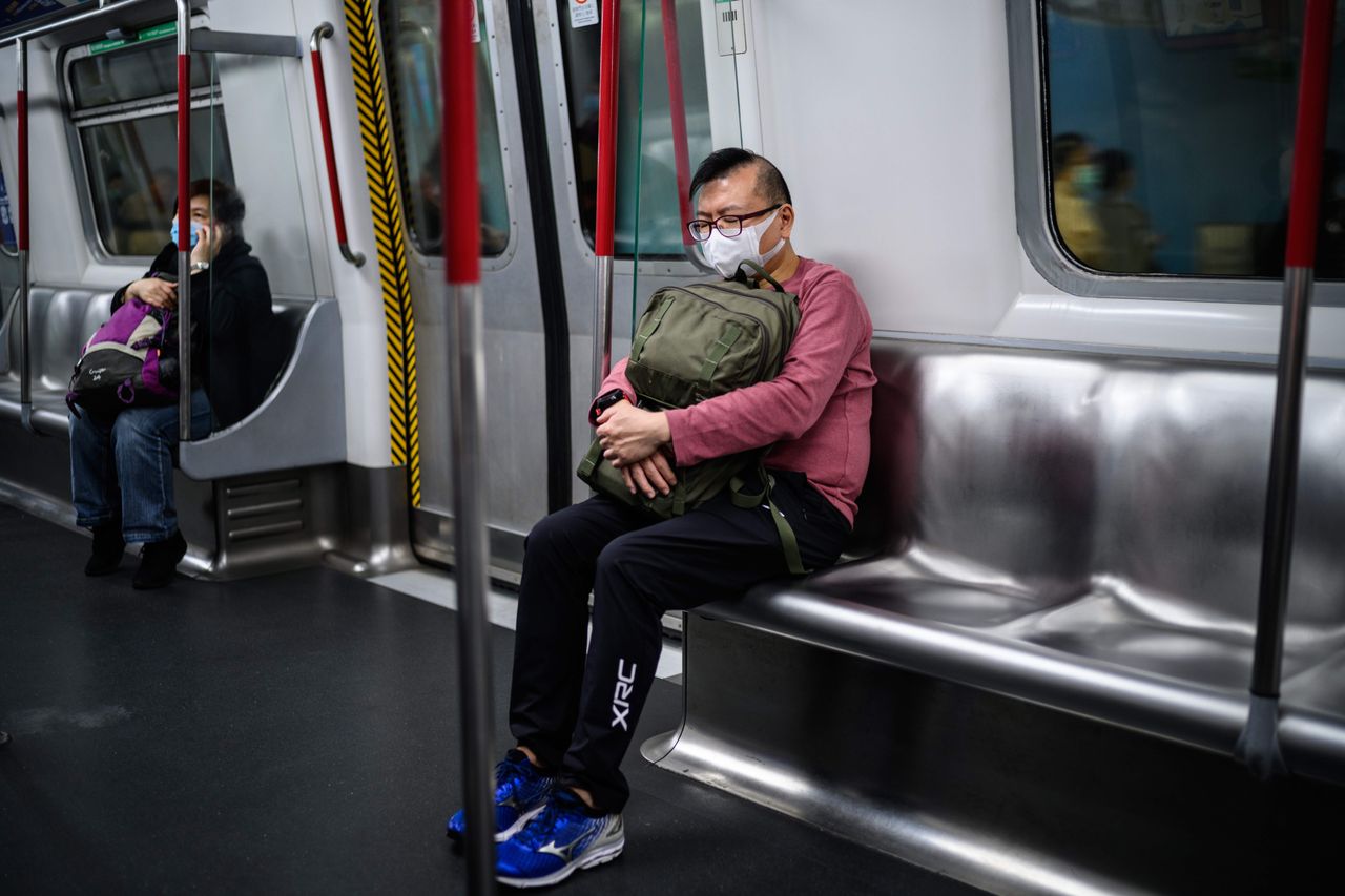 A traveler in Hong Kong