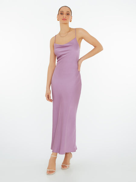 Riviera Midi Dress in Lavender Violet 4